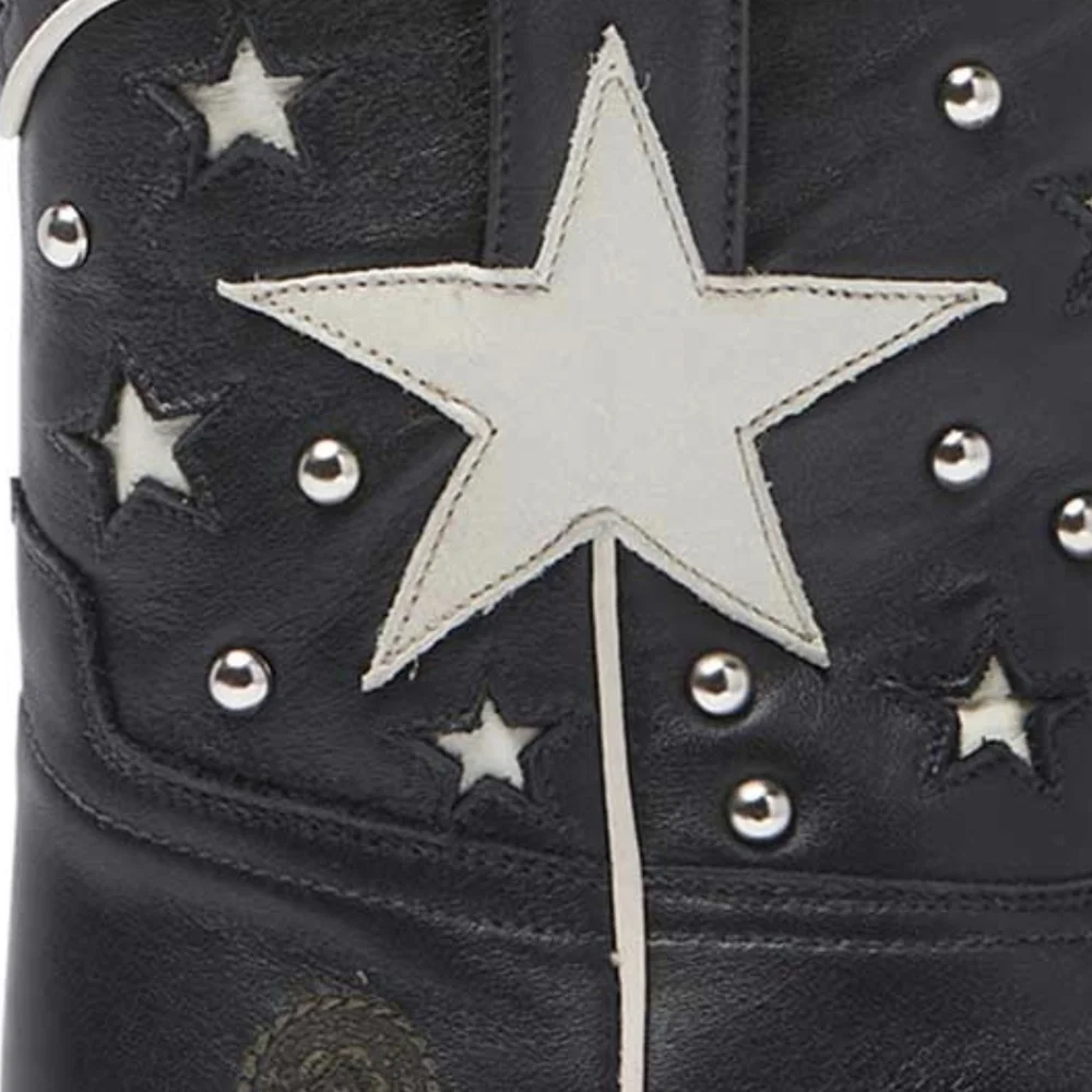 Ranch Road Presidio Liberty Short Black Cowboy Boots - Picture 4 of 10